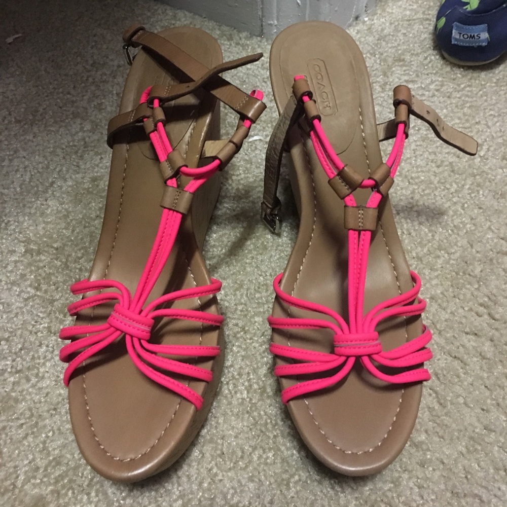Coach wedge sandals